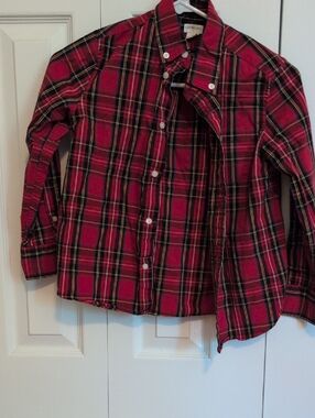 Crewcuts Red Plaid Button-Down Shirt